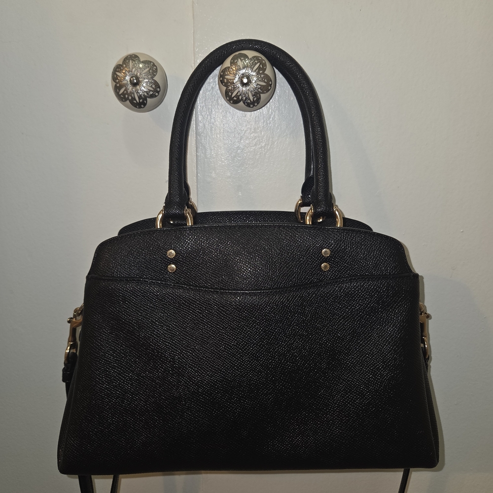 Coach Black Leather Mini Lillie Carryall - Picture 2 of 7